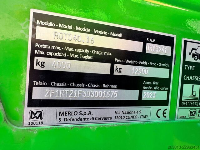 Carregadora de rodas Merlo MERLO Roto 40.16 Teleskoplader 557h Stapler