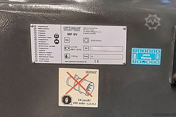 Stroj za bušenje-glodanje OPTIMUM OptiMill MF 4V