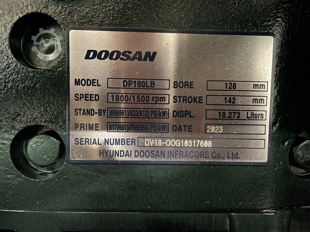 Generator set Doosan DP180LB - 710 kVA Surplus Genset - DPX-19857-4
