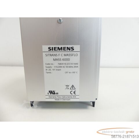 Komponenta Siemens 7ME4110-2CC10-1AA0 SITRANS F C MASS 6000 SN 190919N406 -neuwertig!-