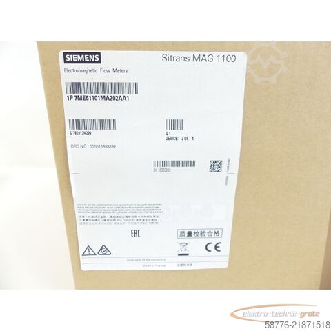 Komponent Siemens 7ME6110-1MA20-2AA1 SITRANS F M MAG 1100 SN: 783812H298 -!-