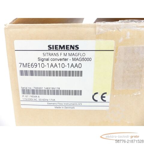 Componente Siemens 7ME6910-1AA10-1AA0 SITRANS F M MAG 5000 SN 148319N178 -!-