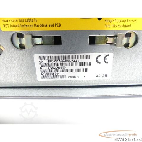 Komponens Siemens 840D PCU 50 6FC5210-0DF05-0AA0 SNT-P32027829 mit 6FC5247-0AF08-2AA0