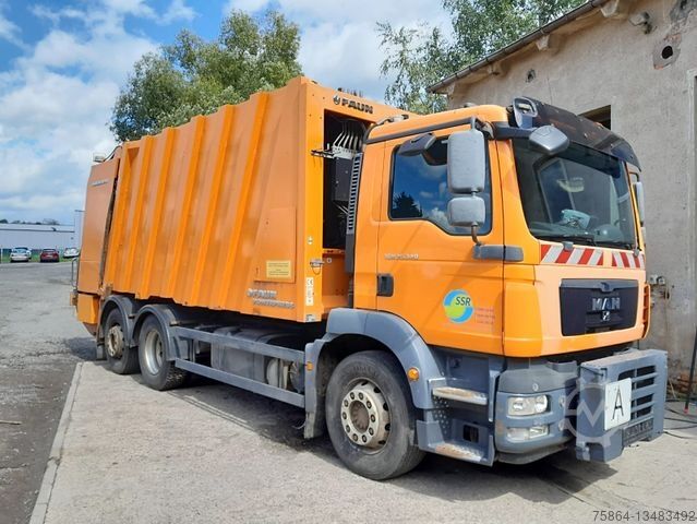 Garbage truck MAN TGM 26.340 ,FAUN Powerpress
