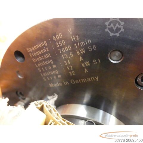 GMN component GMN HSP150DH 381 12 kW 350Hz 7000rpm 400V - Mapal HF-Spindel --