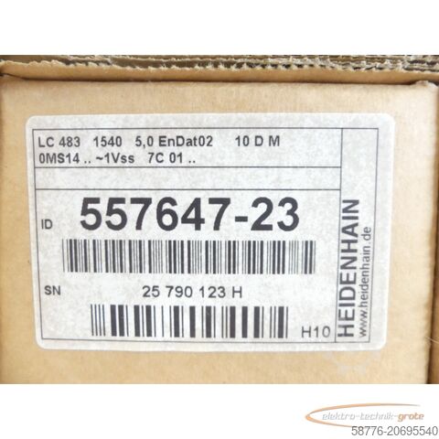 Heidenhain component Heidenhain LC 483 ML 1540 ID: 557647-23 Längenmassstab SN: 25790123H - ungebr.-