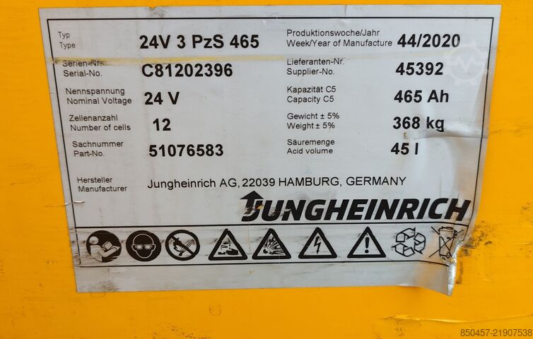 Transpallet elettrici Jungheinrich ERE225 1400mm/ 465ah/ 4pc in stock