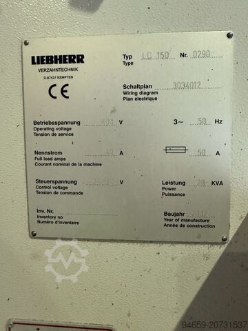 Zobu iegrezēšanas mašīna LIEBHERR LC150