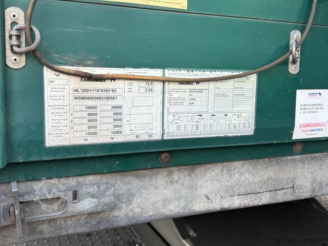 Συρόμενοι μουσαμάδες Schmitz Cargobull Schuifzeil -Dak / Coil 9mtr / Rotos DISC / Apk!