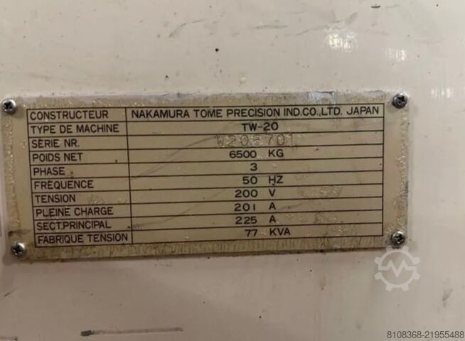 Mesin bubut CNC Nakamura-Tome tw-20