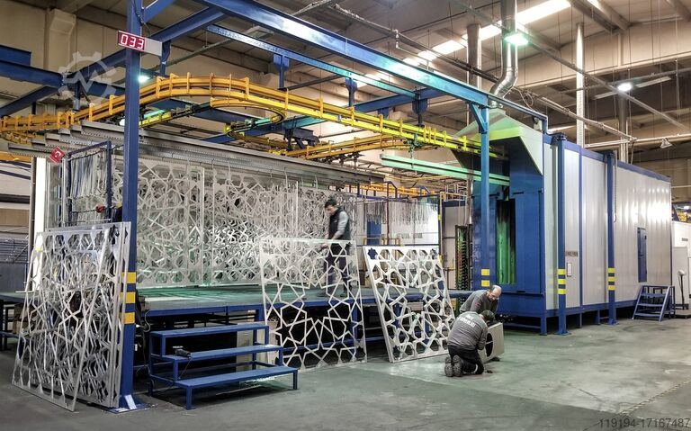 Systém Lakovania práškom pre Priemyselné SAPI GmbH Pulverbeschichtungsanlage Komplettsystem für industrielle