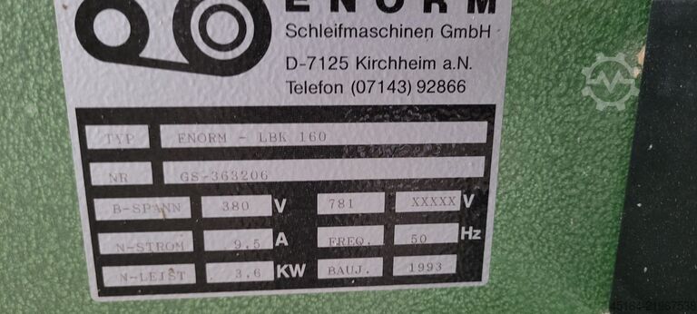 шлифовъчна машина за кантове Kündig Enorm LBK 160