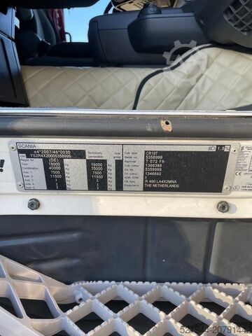 τυπική μονάδα τράκτορα SCANIA Scania R 490 Topline Retarder Standklima