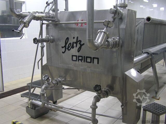 1000 mm x 1000 mm ruostumattomasta teräksestä valmistettu kirkastussuodatinpuristin Seitz Orion tyyp SEITZ OF100/150