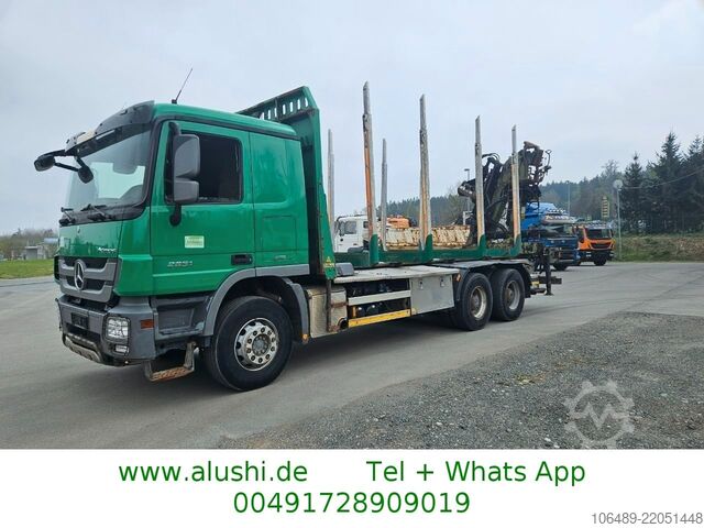 камион за дърва Mercedes-Benz 2651  6X4 BB MP3 Kran Epsilon 105
