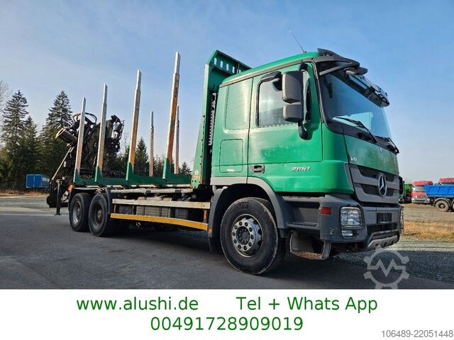камион за дърва Mercedes-Benz 2651  6X4 BB MP3 Kran Epsilon 105