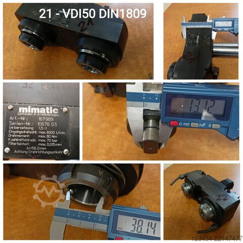 Portaherramientas motorizados CNC VDI50 DIN 1809 MIMATIC, EMAG 