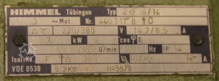 Fräsmotor für Kantenbearbeitungsmaschinen Himmel 2KF16/14