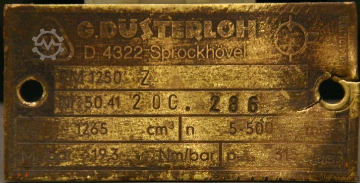 Motor hidráulico Düsterloh RM-1250 Z