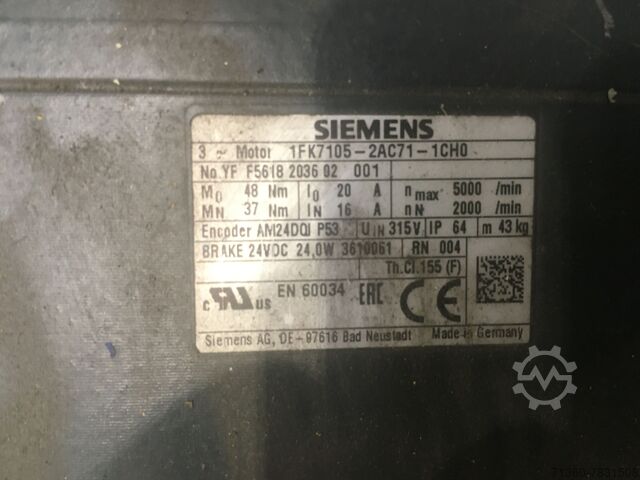 Siemens motor med harmonisk drift Siemens / Harmonic Drive 1FK7105-2AC71-1CH0 / HF-UC-90-50-2UH-SP