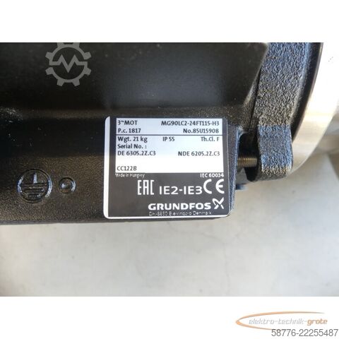 Komponentas Grundfos MTR10-14/6 A-W-I-HUUV Pumpe mit MG90LC2-24FT115-H3 --