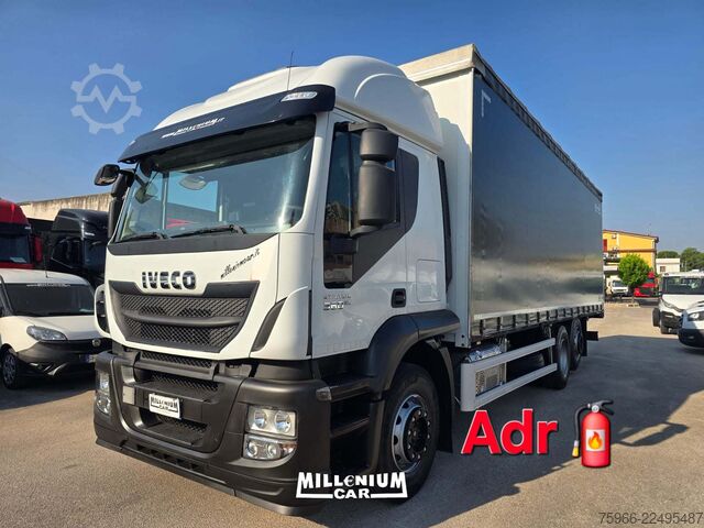 Platformas kravas automašīna ar tentu IVECO STRALIS 260S36 CENTINATO M 8,30 EURO 6