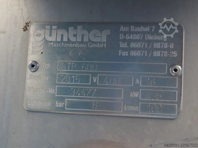 Steiker me rul dhe presë për mish GÜNTHER GTP 600 MC2