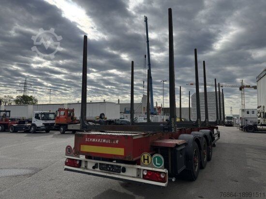 Semirremolque de troncos SCHWARZMüLLER HOLZAUFLIEGER 6 RUNGENPAARE, BPW-ACHSEN