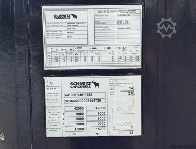 রেফার সেমিট্রেলার SCHMITZ CARGOBULL N/A SCB*S3B THERMO KING SLXe Spectrum BI-TEMP FL