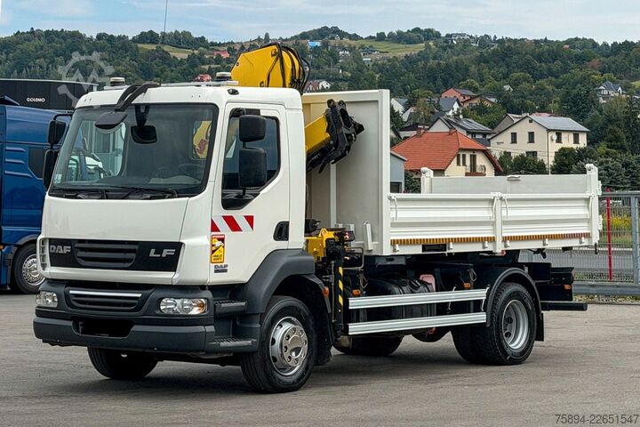 Lastebilmontert kran DAF LF 55.220 * Pritsche 4,20 m + KRAN / FUNK