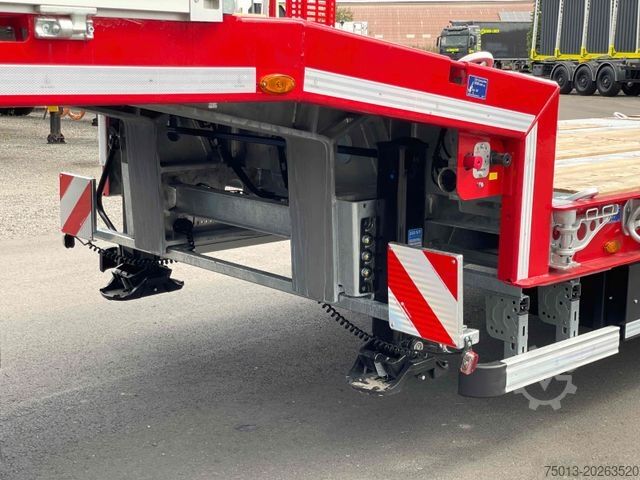 Semiremorcă cu platformă joasă HUMBAUR HTS30K, Baggermulde, Lenkachse, MIETEN?