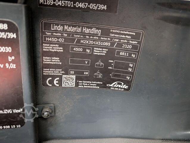 Diesel gaffeltrucker Linde H 45 D // Diesel // Baujahr 2020