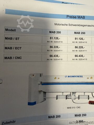 Máquina de dobrar giratória e tesoura de guilhotina Schechtl MAB & MSB
