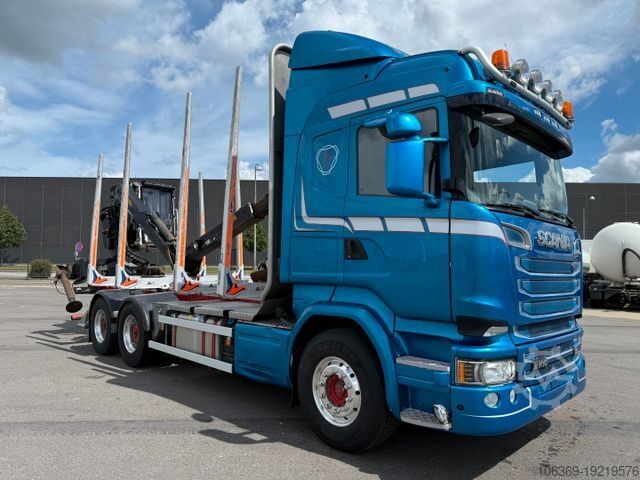 Camião florestal SCANIA R730 V8 6x4 Palfinger Epsilon M12L80 / Holz Wood