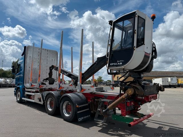 Camião florestal SCANIA R730 V8 6x4 Palfinger Epsilon M12L80 / Holz Wood