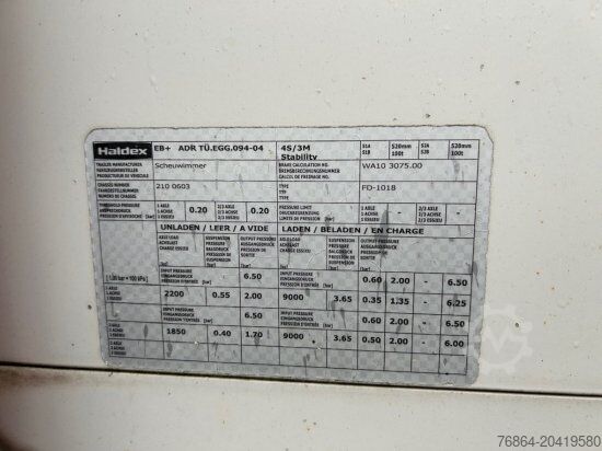 Otevřený přívěs  ANDERE SCHEUWIMMER BAUSTOFFANHäNGER