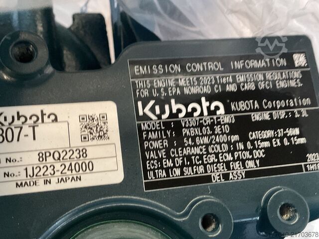 Motor Kubota V3307Cr-T. Brand new and complete. Tier 4 EPA a...