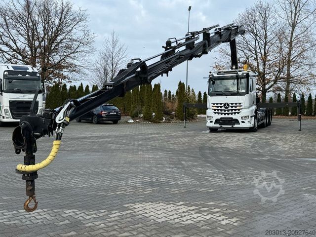 Kamion s kipom s pomičnim kontejnerom MERCEDES-BENZ Arocs 3253 8x4 Abrollkipper Kran Palfinger 37002