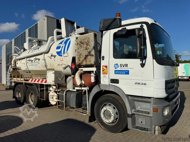 Véhicule aspirant Mercedes-Benz Actros 2636 **6X4-EPS-HYDROCUREUR-VACUUMTRUCK**
