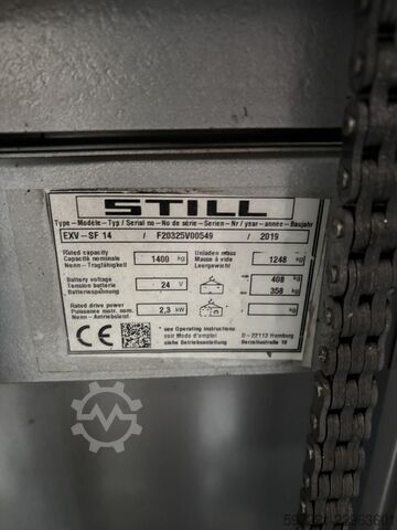 수동 스태커 Still EXV-SF 14 Li-Ion Still Silber refurbished