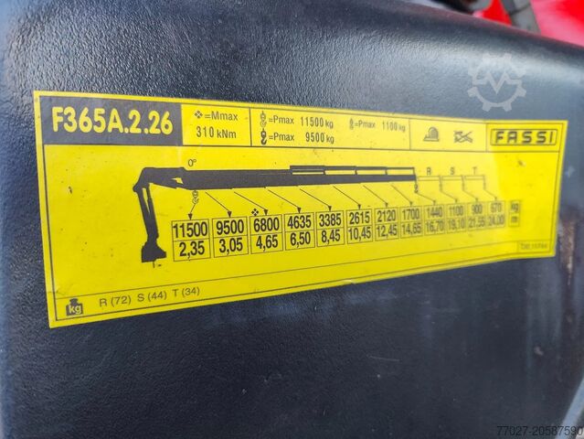 Tippbíll með krana MAN Tridem 8x4 Euro6 Kipper Kraan Fassi F365