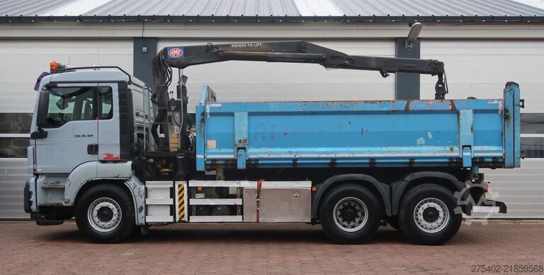 Sklápač so žeriavom MAN TGS 26.320 6X2/ HMF 1643 Z CRANE/