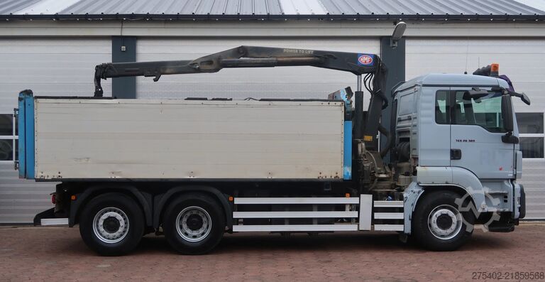 Sklápač so žeriavom MAN TGS 26.320 6X2/ HMF 1643 Z CRANE/