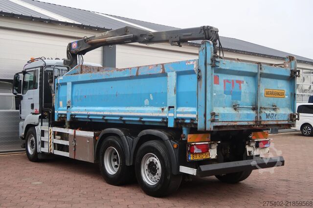 טיפר עם מנוף MAN TGS 26.320 6X2-4/ HMF 1643 Z CRANE/