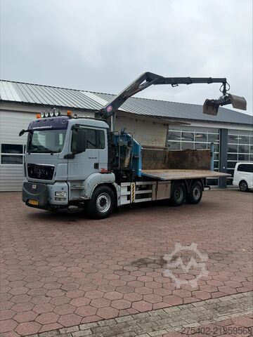 Самосвал с краном MAN TGS 26.320 6X2-4/ HMF 1643 Z CRANE/