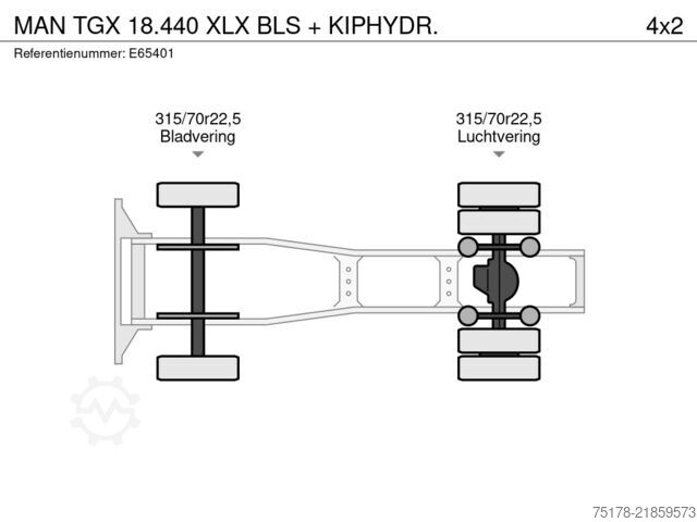 Standartinis-SZM MAN TGX 18.440 XLX BLS + KIPHYDR.