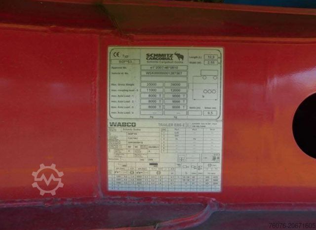 Semi-remorque benne SCHMITZ CARGOBULL SKI 24SL 9,6 Alu Mulde 50 cbm