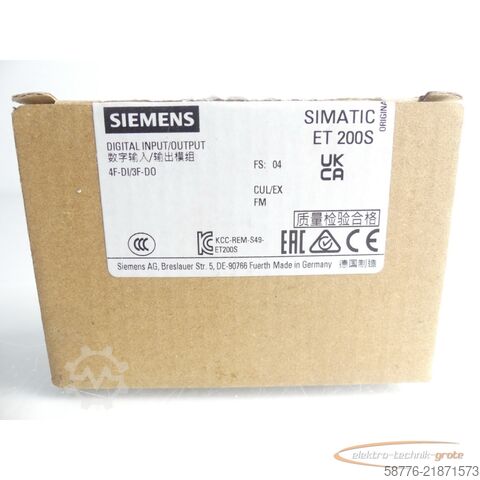 Komponens Siemens Simatic 6ES7138-4FC01-0AB0 PROFIsafe SN: LBR3107166 E-Stand: 4 -neu -