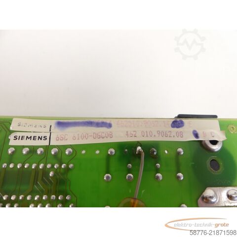 Komponenta Siemens Simodrive 6SC6100-0GC08 462 010.9062.08 Stromversorgung