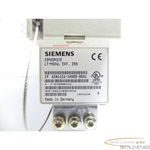 Composant Siemens SIMODRIVE 6SN1124-1AA00-0BA1 Leistungsmodul Version: A SN: T-R32008131